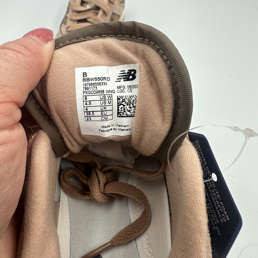 New Balance 550 Brown Suede Shoe BBW550RD Neutral Minimal Streetwear Women 6 NIB - Picture 11 of 12